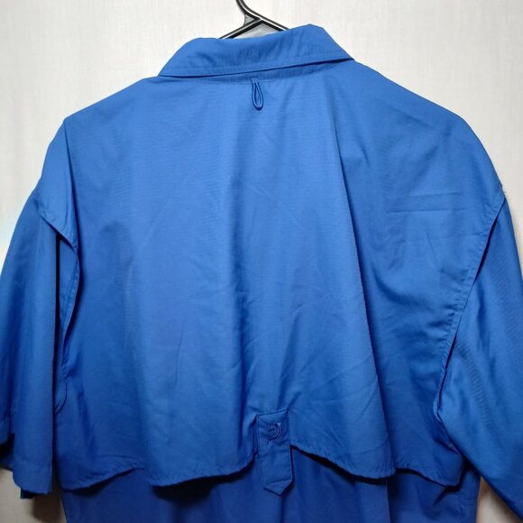 Reel Legends Mens Fishing Shirt Size Large Mesh Lined Short Sleeve Blue Polyeste - Picture 6 of 14